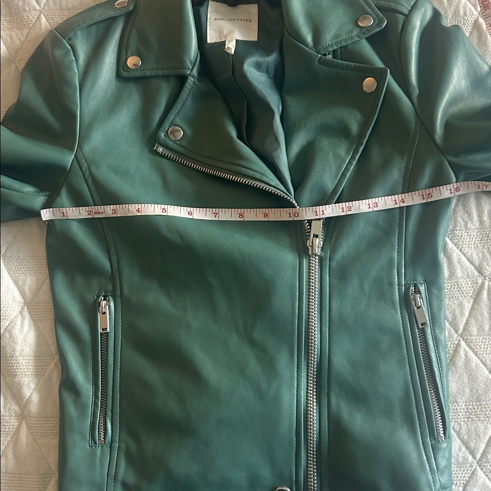 Avec Les Filles Faux Leather Moto Jacket XS - Picture 7 of 9